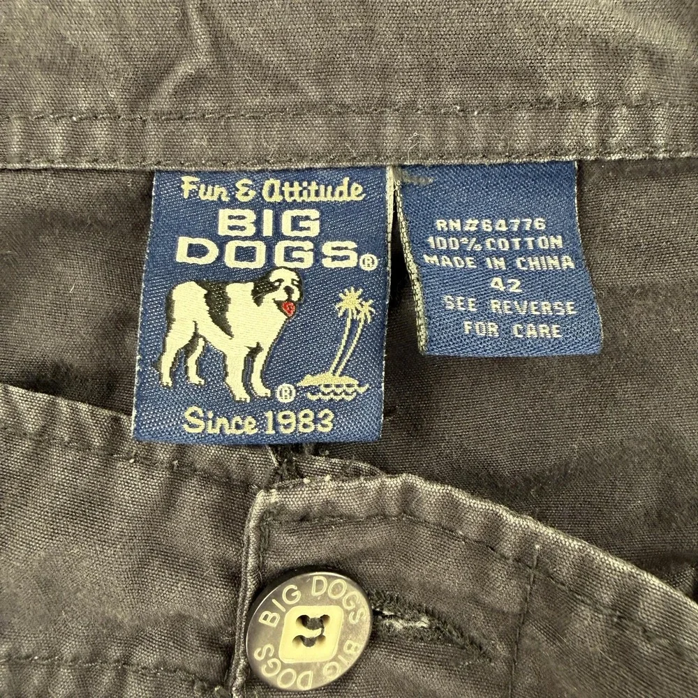 Big Dogs Cargo Shorts Mens 42 Blue Cotton Multi Pocket Casual‎ Outdoor Hiking